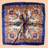 Floral Print Silk Imitation Scarves Thin Breathable Neck Scarf New Square Print Scarves  Head Wrap