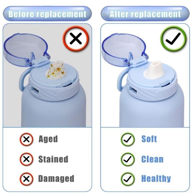 4pcs Silicones Spouts Mouthpieces Heat Resistant Water Bottles Mouthpieces Part Travel Water Bottles Accessory