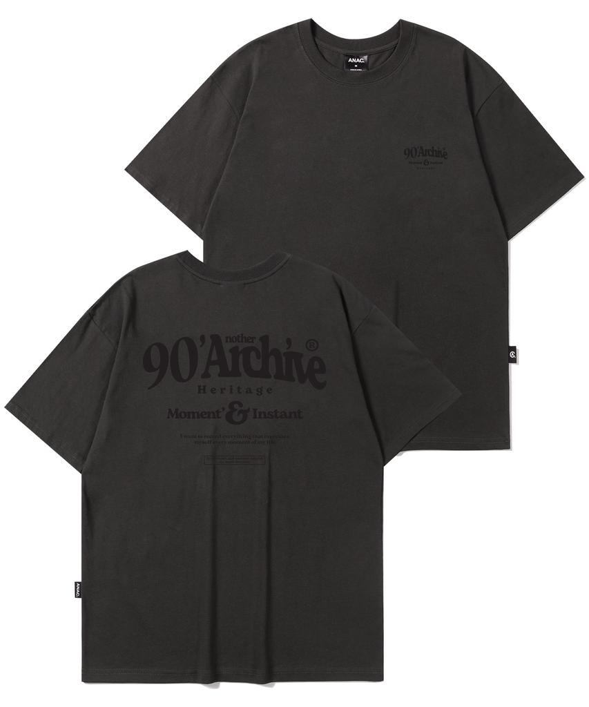 ANOTHER ARCHIVE 90S Heritage Logo Short Sleeve T-Shirt_Navy