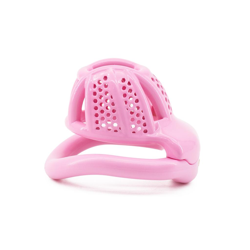 Resin Penile Plastic Restraint Cage S/M/L Easy to Clean Invisible Arc Ring Honeycomb Mesh Male Chastity Lock Sex Products