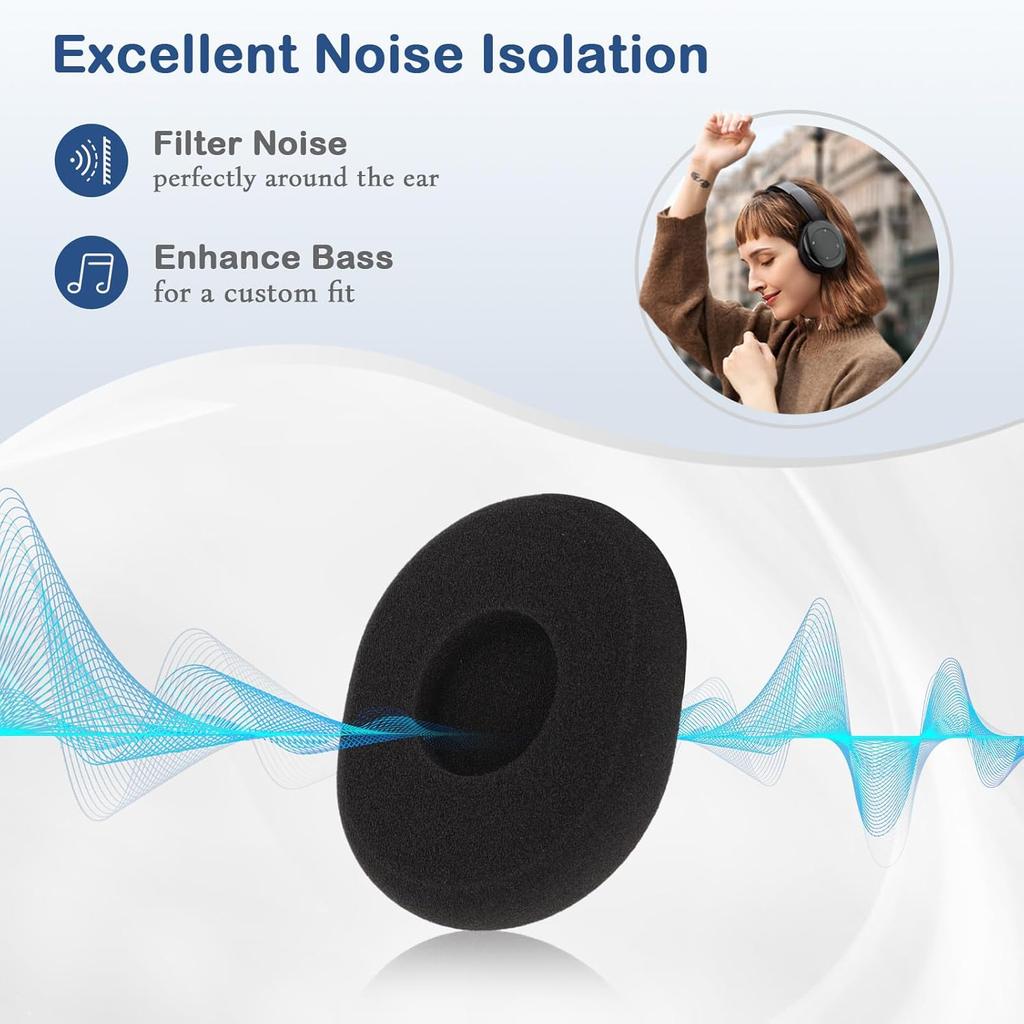 H800 Replacement Ear Pads, for Logitech, for H800, Soft Comfortable Headset Ear Cushions, Easy To Install, Lightweight Replacement Headphone Pads