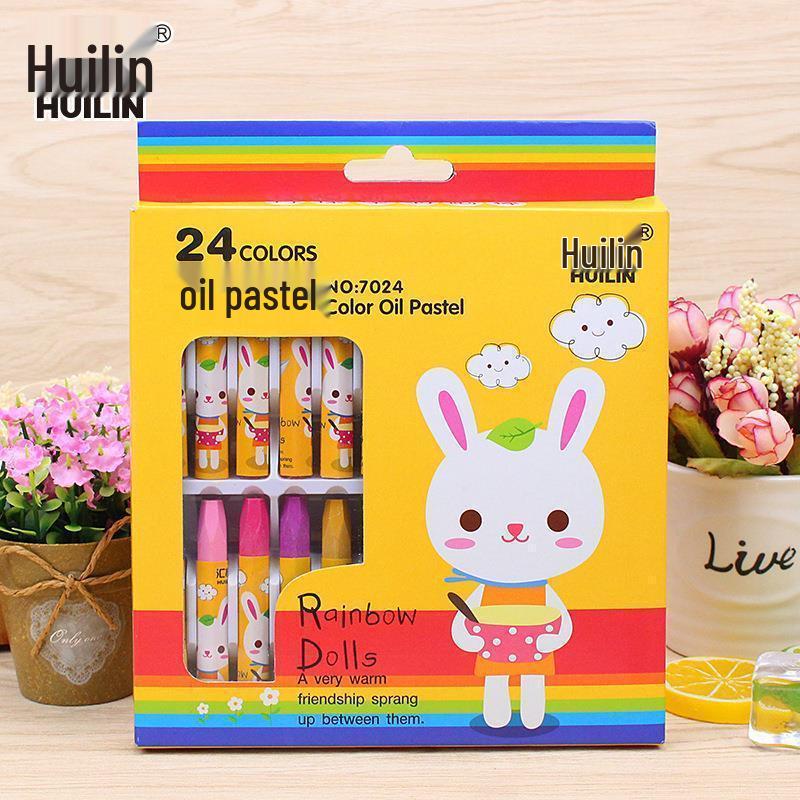 12-Color Oil Pastels Set: Non-Messy Crayons for Kids' Painting & Doodling