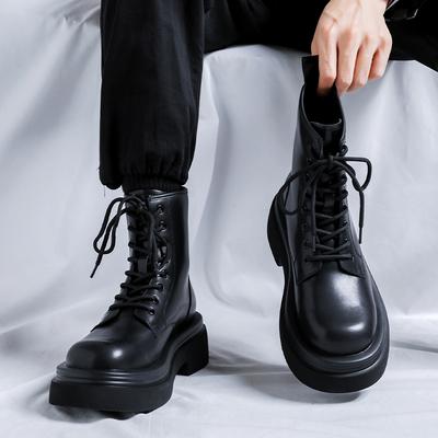 Stivali da Uomo Stile Scarpe in Pelle Italiano Stivali in Vera Pelle Scarpe con Plateau Per Uomo Stivaletti con Zip Stivale Chelsea