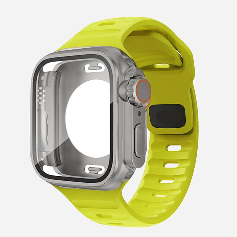 360 Waterproof Case+Silicone Strap for Apple Watch 9 8 7 Band Appearance Upgrade Ultra 49mm Iwatch Series 8 7 6 SE 5 4 3 2 1