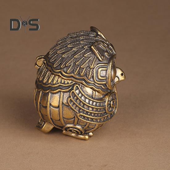 Vintage Owl Figurine Mini Owl Incense Burner with Lid Collectible Owl Ornament for Home Living Room Office Desk Bookshelf Decor