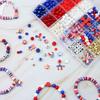 4th of July DIY Bracelet Making Kit, Patriotic Star Beads Set, Independence Day Jewelry Craft Supplies, Handmade Gift for Adults Kids