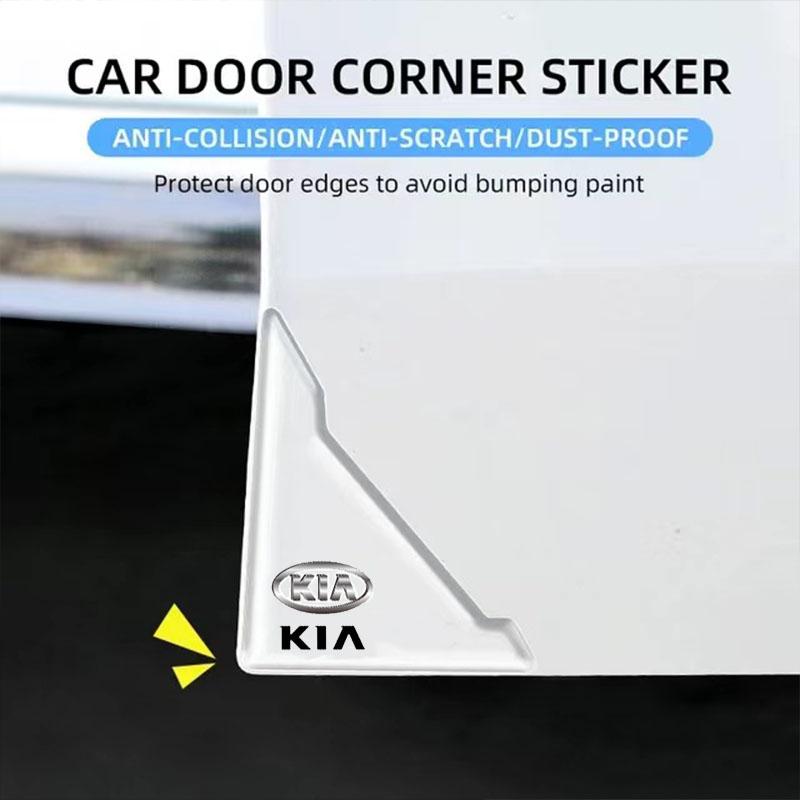 XQNW2 Car Logo Sticker Door Corner Collision Anti-scratch Protection For Kia Sportage Ceed Picanto Rio ProCeed Niro K7 K8 Ray XCeed K9
