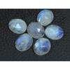 10X12MM Natural Rainbow Moonstone Checker Cut Oval Cabochon Gemstone 6PcsLot C-1776