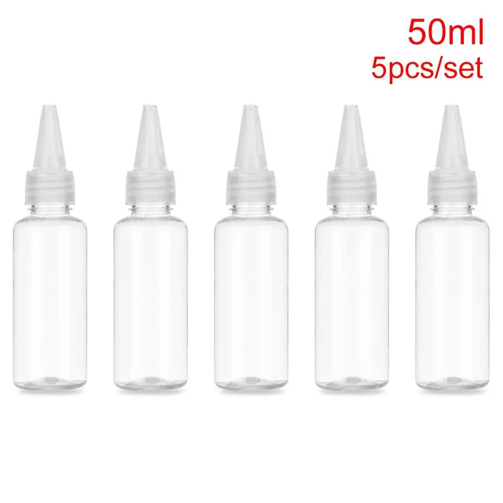 5pcs Empty Dropper Bottle PE plastic glue bottles with Screw-On Lids Squeezable Liquid Ink Refillable Squeeze Bottle 10-250ml