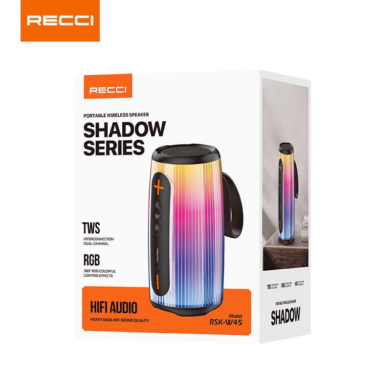 Recci RSK-W45 Portable Bluetooth Speaker with RGB Light CN plug (adapter included)