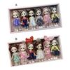 Dolls Set Gift Box Passing Home Toys Birthday Joints Fashion Cute Children Hairpiece 3D Eyes Playing Mini Make Up