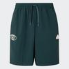 Adidas Colorblock Design Sports Drawstring Mid-Waist Woven Shorts Men Bottoms Midnight-Green JN4511