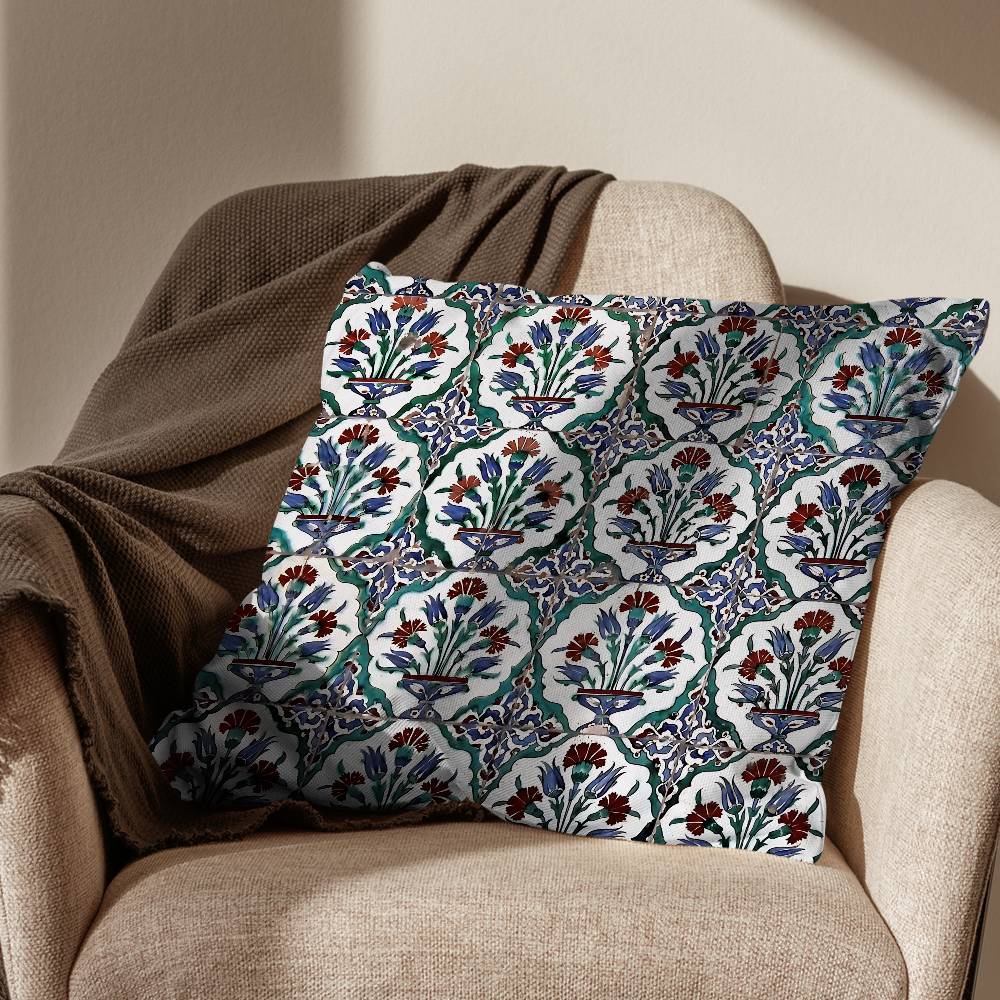Art Iznik Tile Patterns pillow cover living room sofa cushion cover bedroom room bed pillow cover home decoration