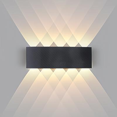 LED Wall Lamp Outdoor Waterproof Up Down Luminous Lighting Indoor Stair Garden Scon Light Plastic 6W 10W AC110-220V