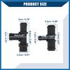 HVAC Heater Hose Tee Connector for Ford Transit Connect 2010-2013 / Heater Pipe Connector/Durable / 1 Set Black Item Replacement