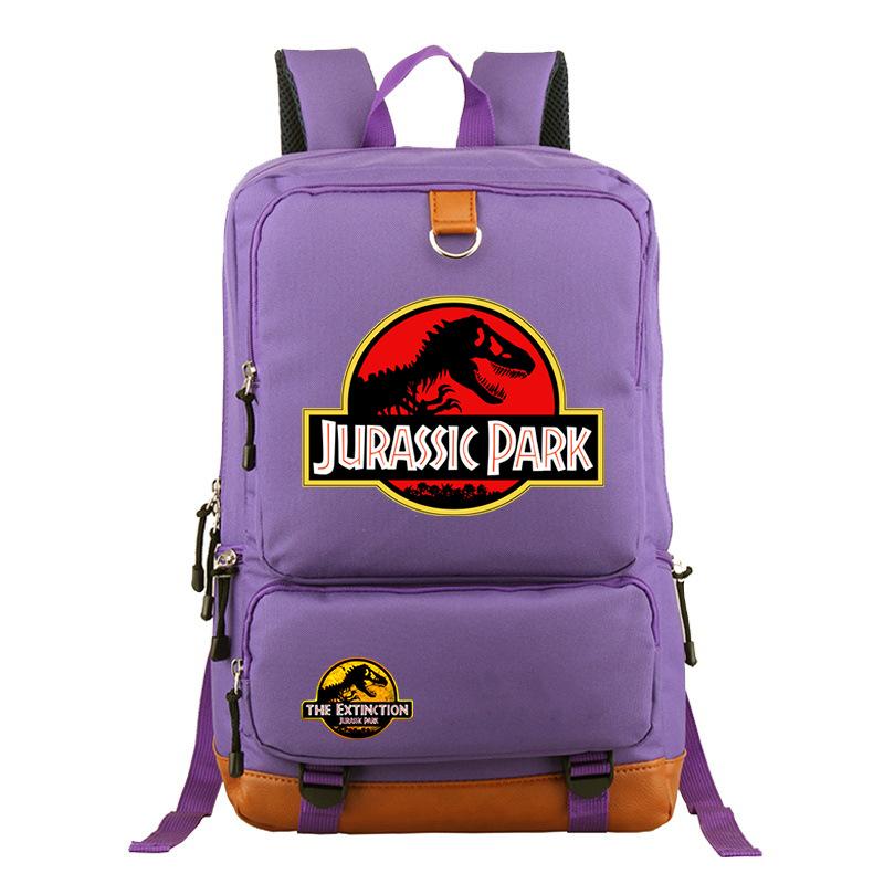 Jurassic Park Dinosaur Print Teen Student Schoolbag Large Capacity Travel Bag Casual Versatile