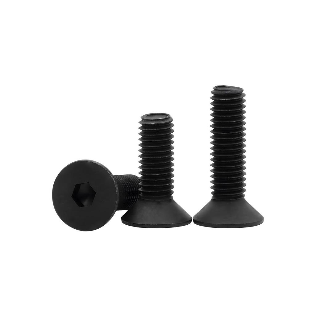 12.9 High-Strength Black Hex Socket Flat Head Screws/Bolts M1.6-M12