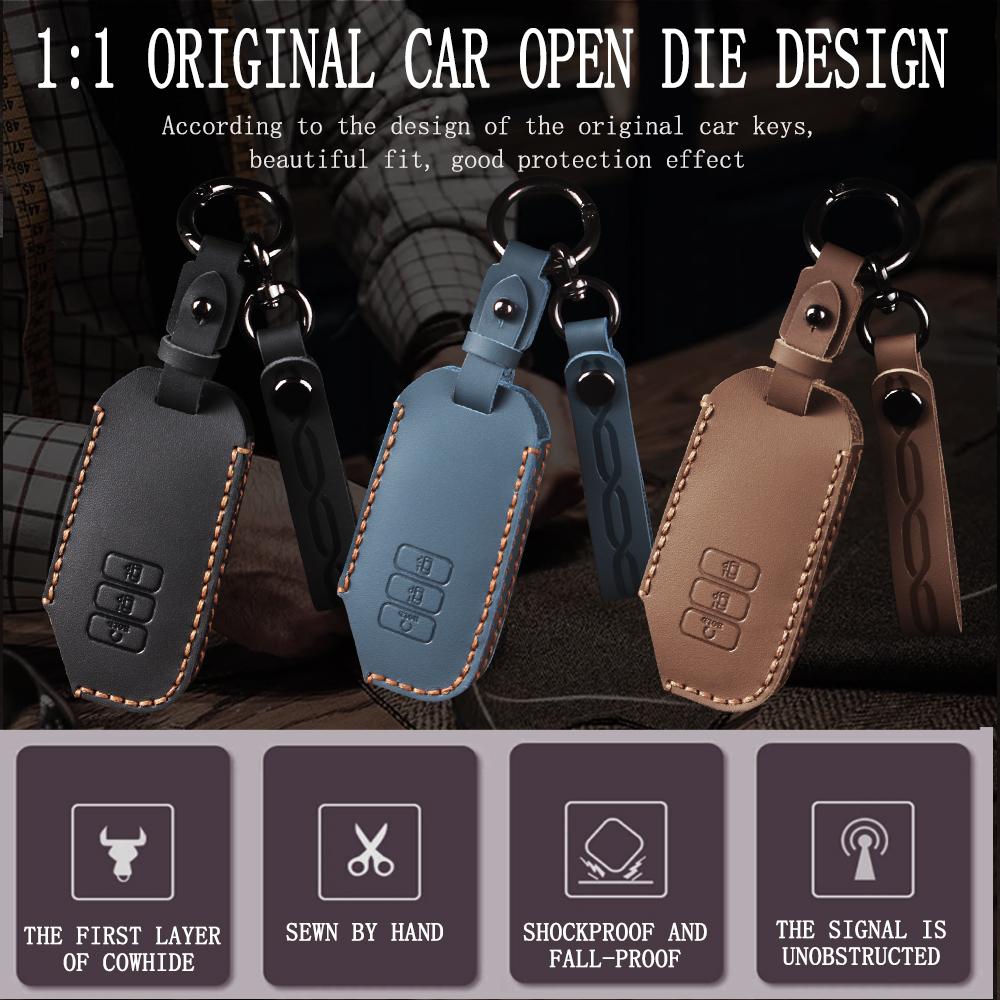 Tax Excluded, Add At Checkout If Applicable. Leather Car Key Case Fob Cover for Kia Sportage Ray Sorento Soul Telluride Cerato K