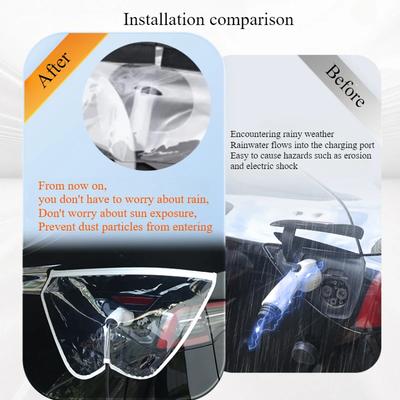 Universal Electric Car Energy Car Charging Rain Cover Outdoor Charging Gun Waterproof Dustproof Auto Rain Snow Cover Accessories