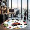 Truck Printed Round Rug Carpet Chair Rug Area Rug Entryway Doormats,for Office Chair Living Room Bedroom Kitchen Room.
