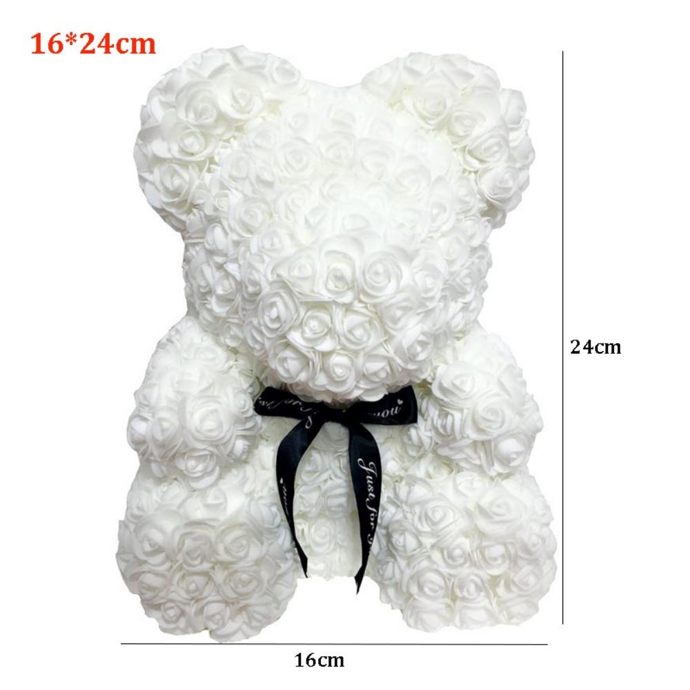 16*24cm Artificial Teddy Rose Multicolors Romantic Valentines Day Gift Girlfriend Women Anniversary Bear