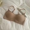 Xiaohongshu popular thin shoulder strap low neck foundation non-marking small chest gathering underwear women's no steel ring invisible bra cover