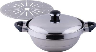 Objet Stepped Pot 18cm Made In Japan 5-Year Warranty Lightweight For Boiling, Steaming, Simmering, Frying, Stir-frying, and Mixing
