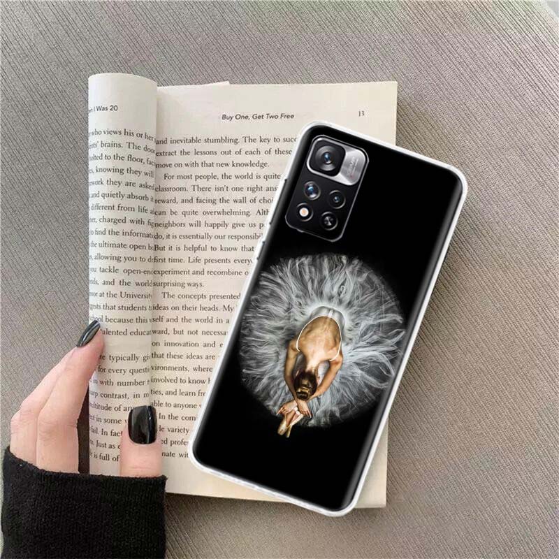 Ballerina Ballett Tanz Mädchen Handyhülle Für Redmi Note 13 12 Pro Plus 14 15 Pro 5G 11 11T 11E 11S 10 Pro 10S 9 9S Hülle Handy Klar