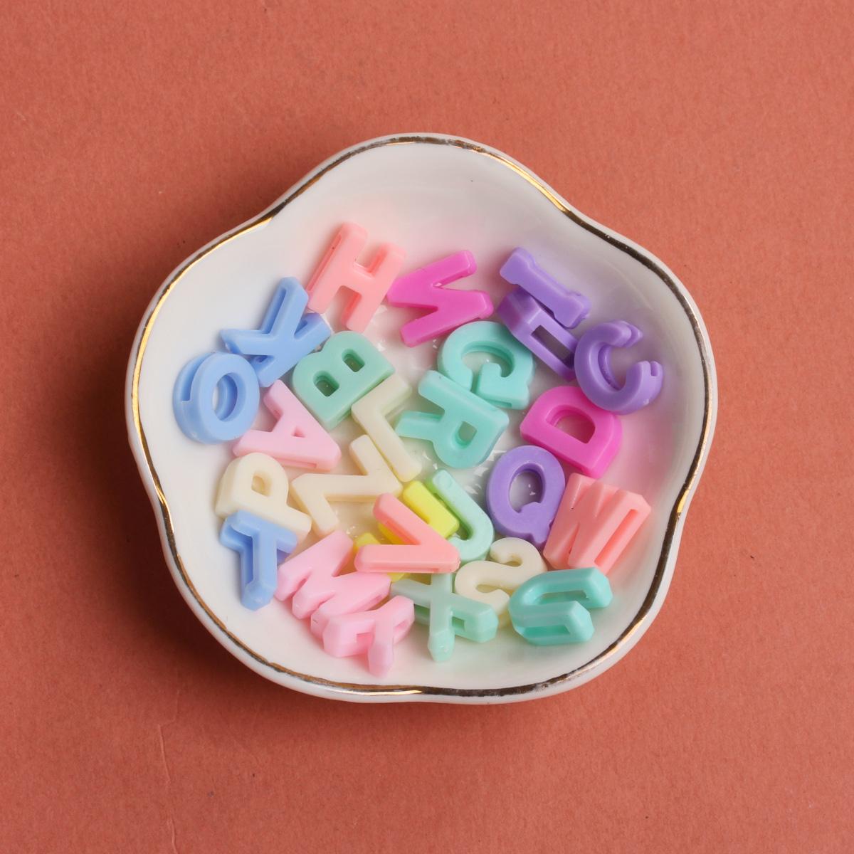 

Негабаритные подарочные аксессуары акриловые стильные свободные бусины с буквами «сделай сам» 20 шт. для домашнего декора