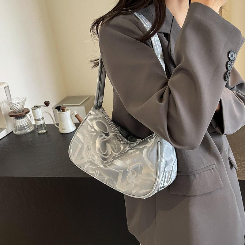 Solid Color Small Bag for Women In Summer New Texture Shoulder Bag Large Capacity Korean Version Niche Simple Underarm Bag Trendy