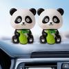 Panda Bobblehead Dashboard Decorations Cute Car Dashboard Panda Solar Powered Bobble Head Decorations  Auto Interior Ornaments