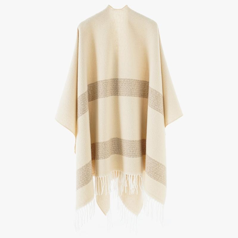 Warm Plaids Scarf Capes Light Weight Polyester Shawl Unisex Softable Shawl for Women Outdoor Commutes