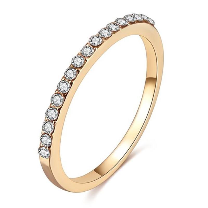 

wih minimalist women s micro-inlaid zircon ring versatile index finger ring temperament jewelry no. 5 золотой