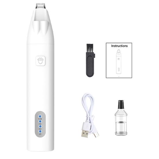 Pet Hair Trimmer Narrow Blade Cat Paw Trimmer Rechargeable Pet Hair Shaver with LED Light Pet Grooming Clipper for Paws Ears Face Small Dogs Cats