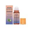 Olio di Ricino Biologico Dorato Roll-On 1-3x con Quarzo Rosa Puro per Pelle, Sopracciglia & Ciglia e meno disordine