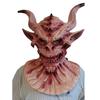 Satanic Latex Mask For Halloween Cosplay With Horns For Costume Parties