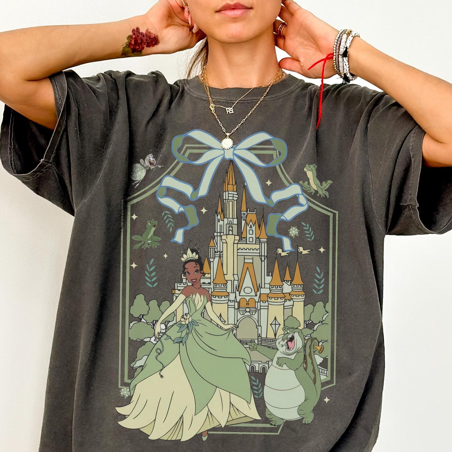 Comfort Colors Tiana Princess Coquette Bow Shirt - Disney Princess Tshirt,Disney Tiana Shirt,Disney Trip Shirt,Princess and the Frog Shirt S