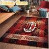 Custom Name Milan Football Rug Office Rug Chair Mat Non Slip Carpet Rugs for Bedrooms Dining Room Living Room Home Decor Gifts