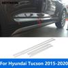 Door Side Line Strip Body Skirt Molding Trim For Hyundai Tucson 2015-2017 2018   Chrome Exterior Accessories Car Styling