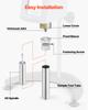 VEVOR Rotary Viscometer Rotor, 1-80 cP, 0# Viscometer Spindle, Stainless Steel, with Storage Case