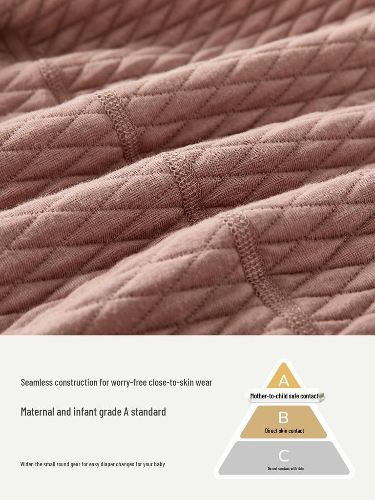 Class A Long-Sleeved Baby Romper for Spring and Autumn - Warm Oblique Placket Infant Jumpsuit