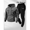 Conjunto de Sudadera con Capucha Casual para Hombre y Mujer con Estampado Manga Larga Pulóver Pantalones Jogger con Cordón Conjunto