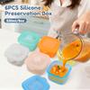 6Pcs 230ML Snack Container Silicone Salad Dressing Sauce Container 6 Color Reusable Mini Food Snack Box for Travel Office Picnic