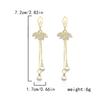 Creative Shiny Zircon Ballet Girls Drop Earrings For Women Men Trendy Imitation Pearl Tassel Dance Girl Earring Party Jewelry