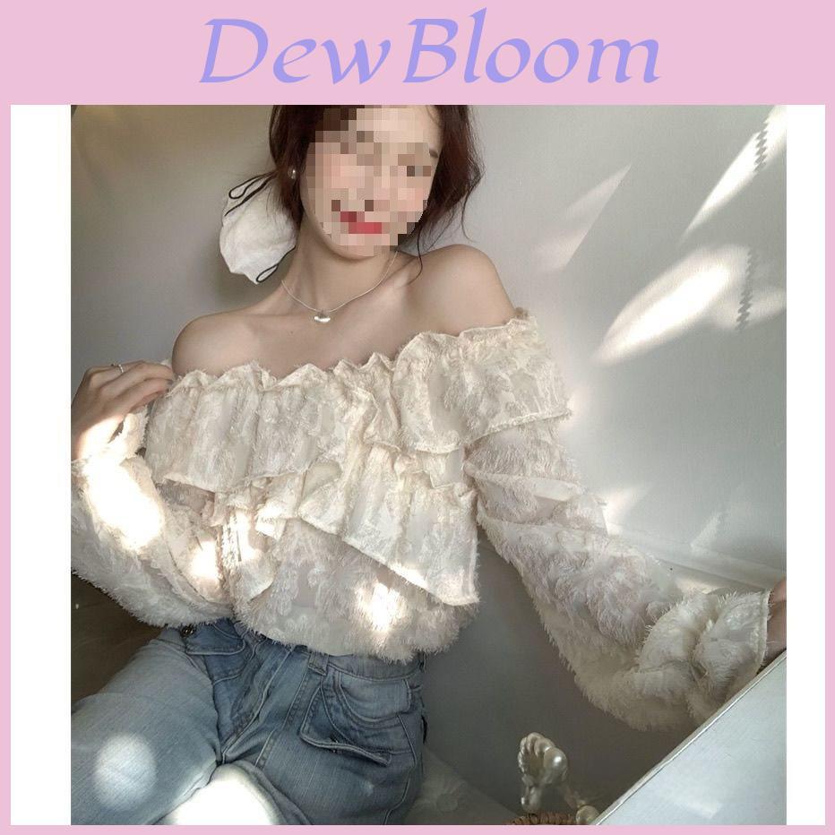 Romantic Lace Blouse For Women With 3d Print Soft Satin Fall Spring Casual Wear