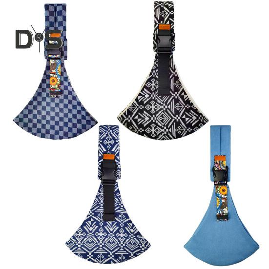 Baby Sling Carrier Great Load Bearing Adjustable Length Wide Strap Less Pressure On Shoulder Breathable Fabric Plaid Print Outdoor Walking 0-36