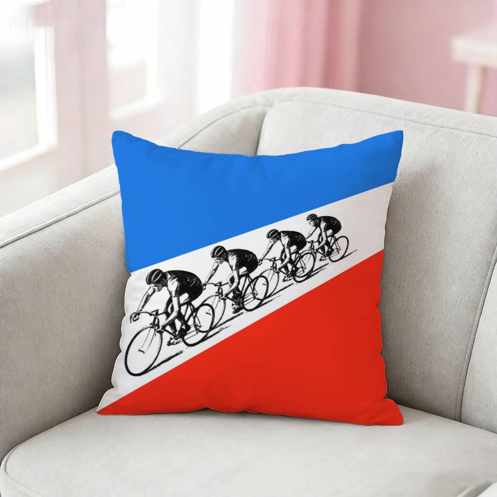 T-Tour De France Bike Pillow Case Cushion Cover Throw Pillow Case For Car Sofa