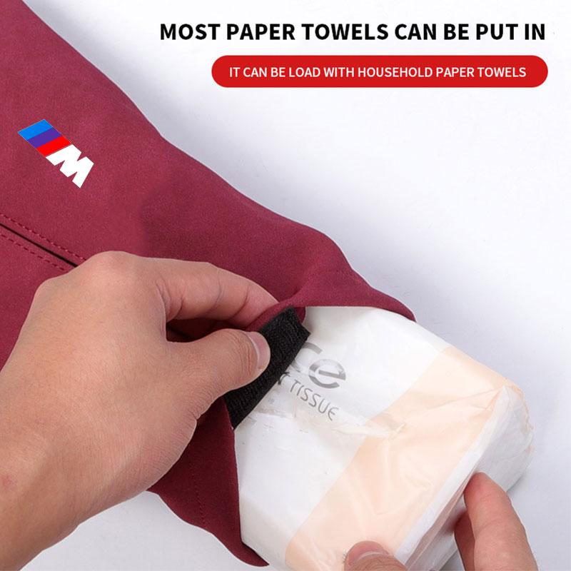 1PCS Holder Sun Visor Seat Back M LOGO Car Tissue Box For BMW X7 X3 X4 X5 X6 3 4 5 6 7 Series Z4 M M3 M5 M6 E38 E39 E46 E53 E60 E61 E64