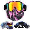 Makuki Full-Face Goggles Safety Goggles with Full-Face Cover UV Protection Removable Face Guard Impact-Resistant Protection (Pink)