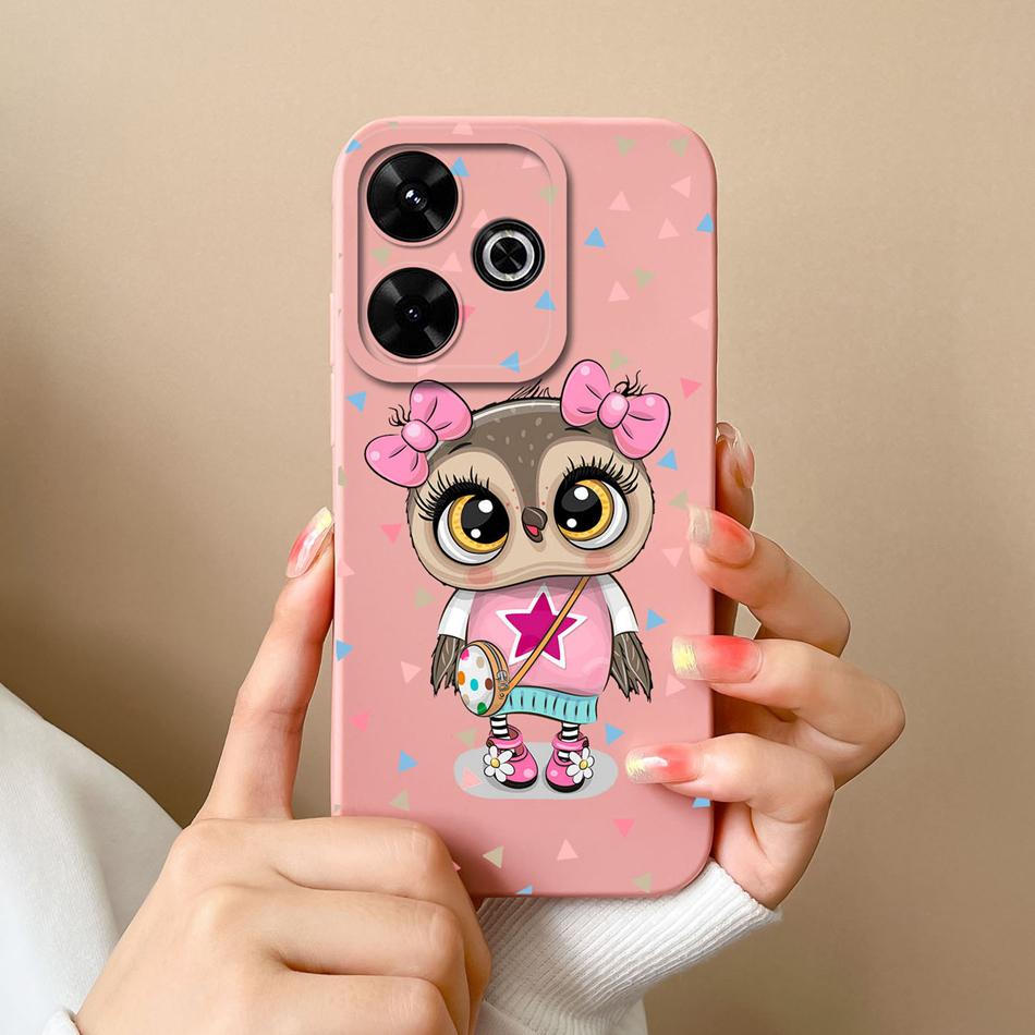 For Poco M6 Pro Case Stylish Anti Drop Funda For Xiaomi Poco M 6 M6Pro Liquid Silicone Full Protection Phone Back Cover Capa